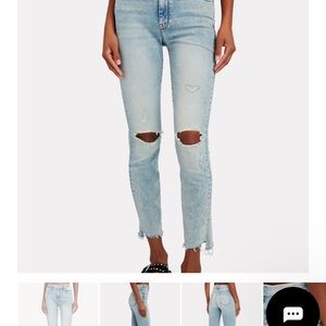 Mother Looker Ankle Step Fray Size 30